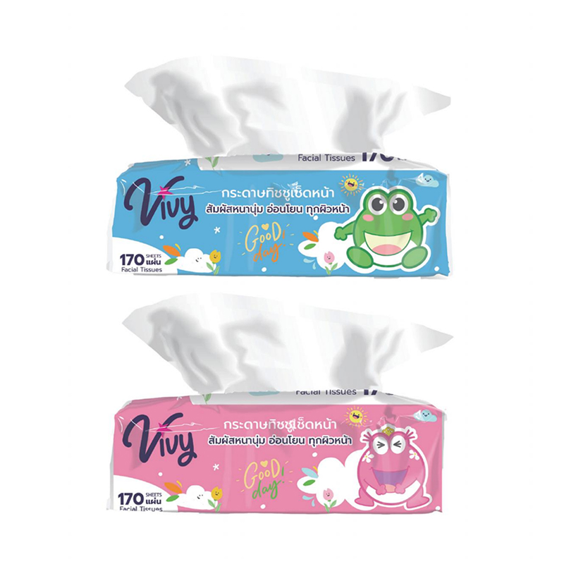 2-Ply Virgin Pulp Facial Tissue – 170 Sheets (193×200mm)