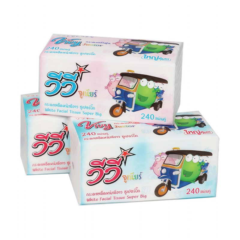 2-Ply Virgin Pulp Facial Tissue – 240 Sheets Extra-Large Pack (193×200mm)
