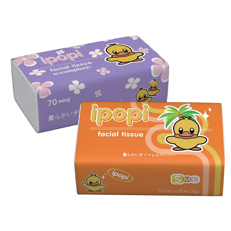 2-Ply Recycled Paper Facial Tissue – 70 Sheets (185×175mm)