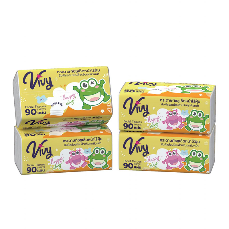 4-Ply Virgin Pulp Facial Tissue – 90 Sheets (175×155mm)