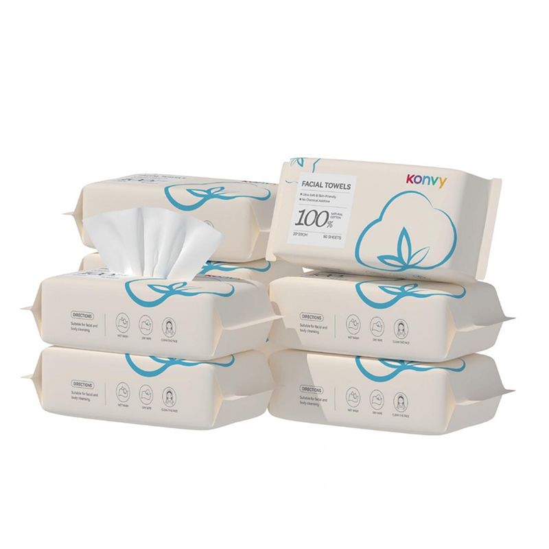100% Cotton Disposable Facial Towels – 50 Sheets (200×200mm)